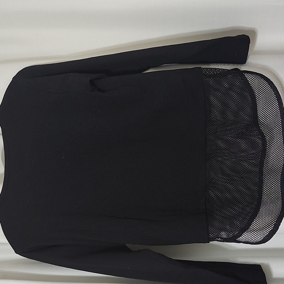 Michael Kors Black Mesh Hem Sweatshirt - Picture 4 of 4